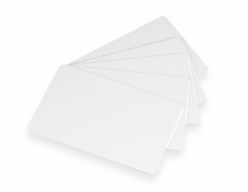 PVC Plastikkarten blanko Weiß mit Kleberücken 0,25 mm