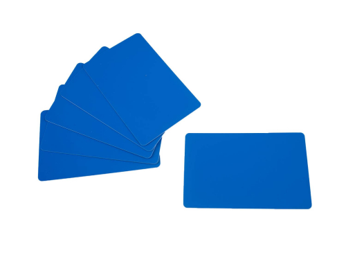 PVC Plastikkarten beidseitig Blau 0,76 mm