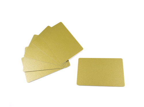 PVC Plastikkarten beidseitig Gold metallic 0,76 mm