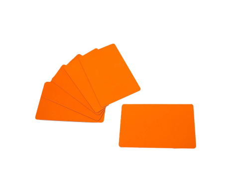 PVC Plastikkarten beidseitig Orange 0,76 mm