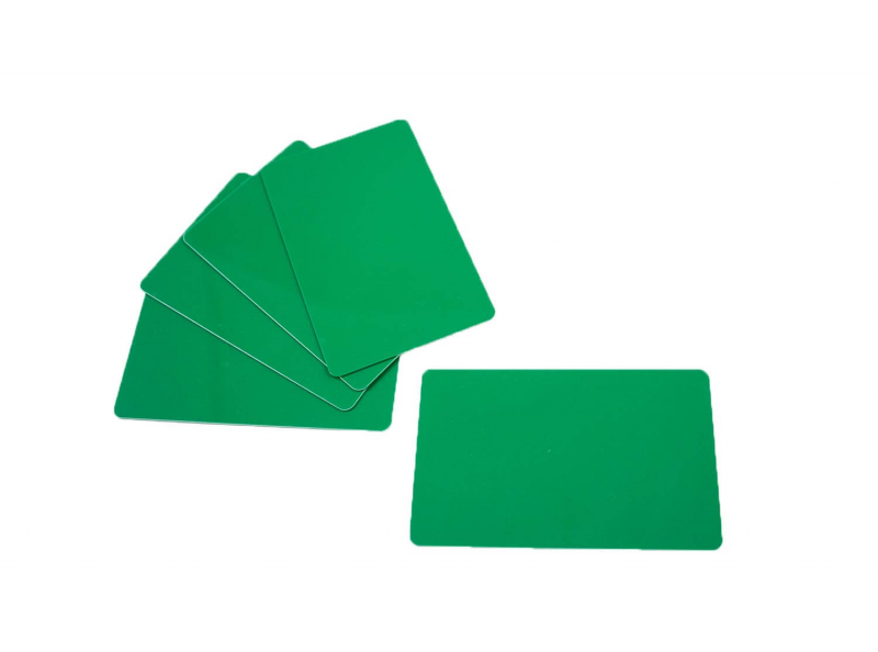 PVC Plastikkarten beidseitig Grün 0,76 mm